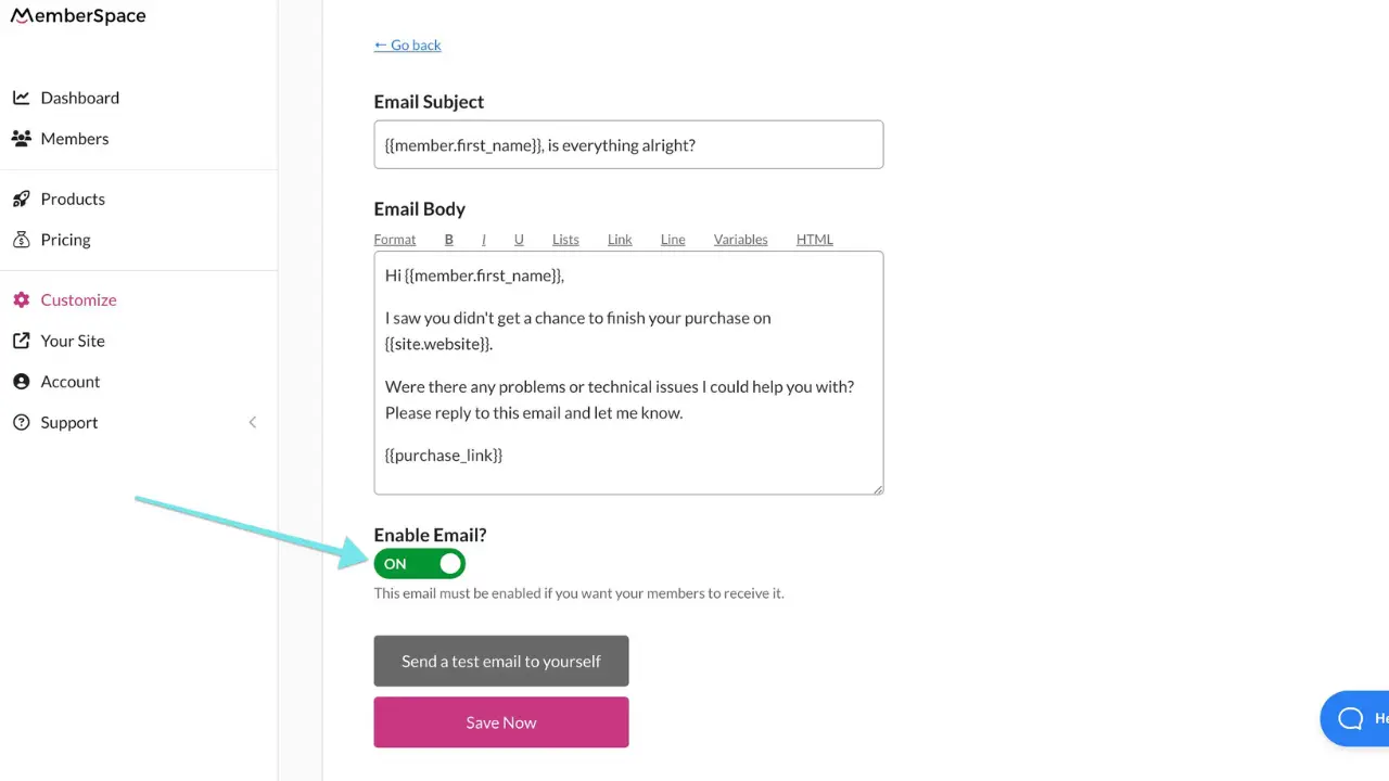 abandoned signup reminders