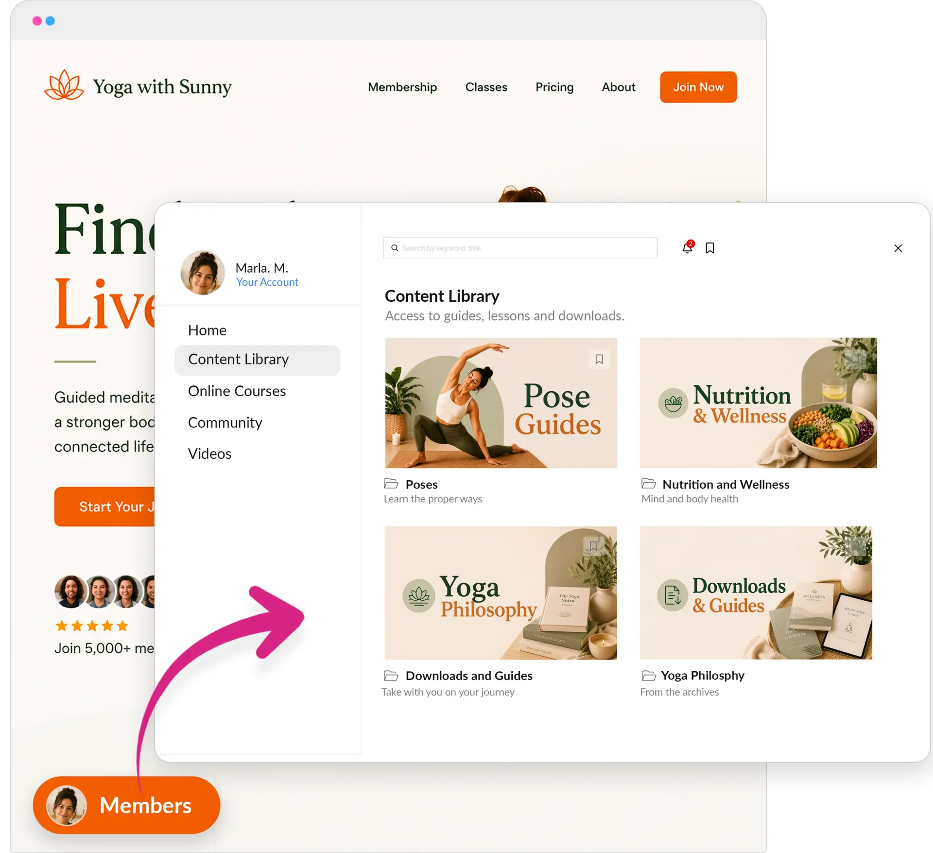 Add a content library to your membership site