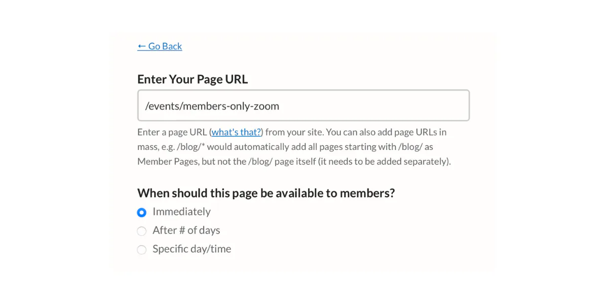 Protect Member Page URL