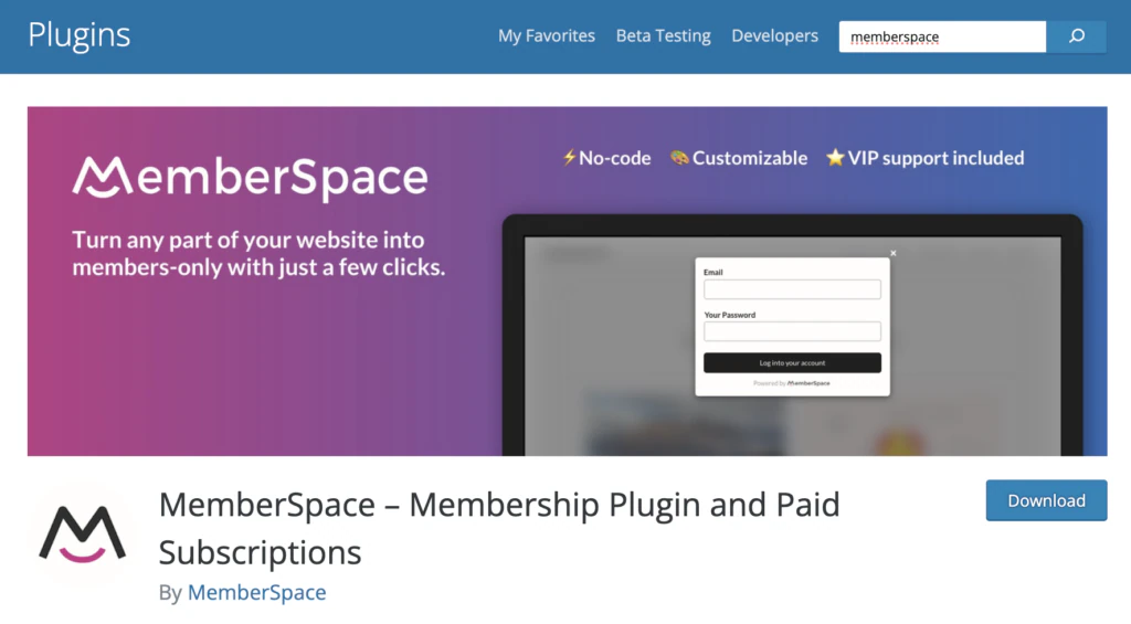 Install WordPress community plugin