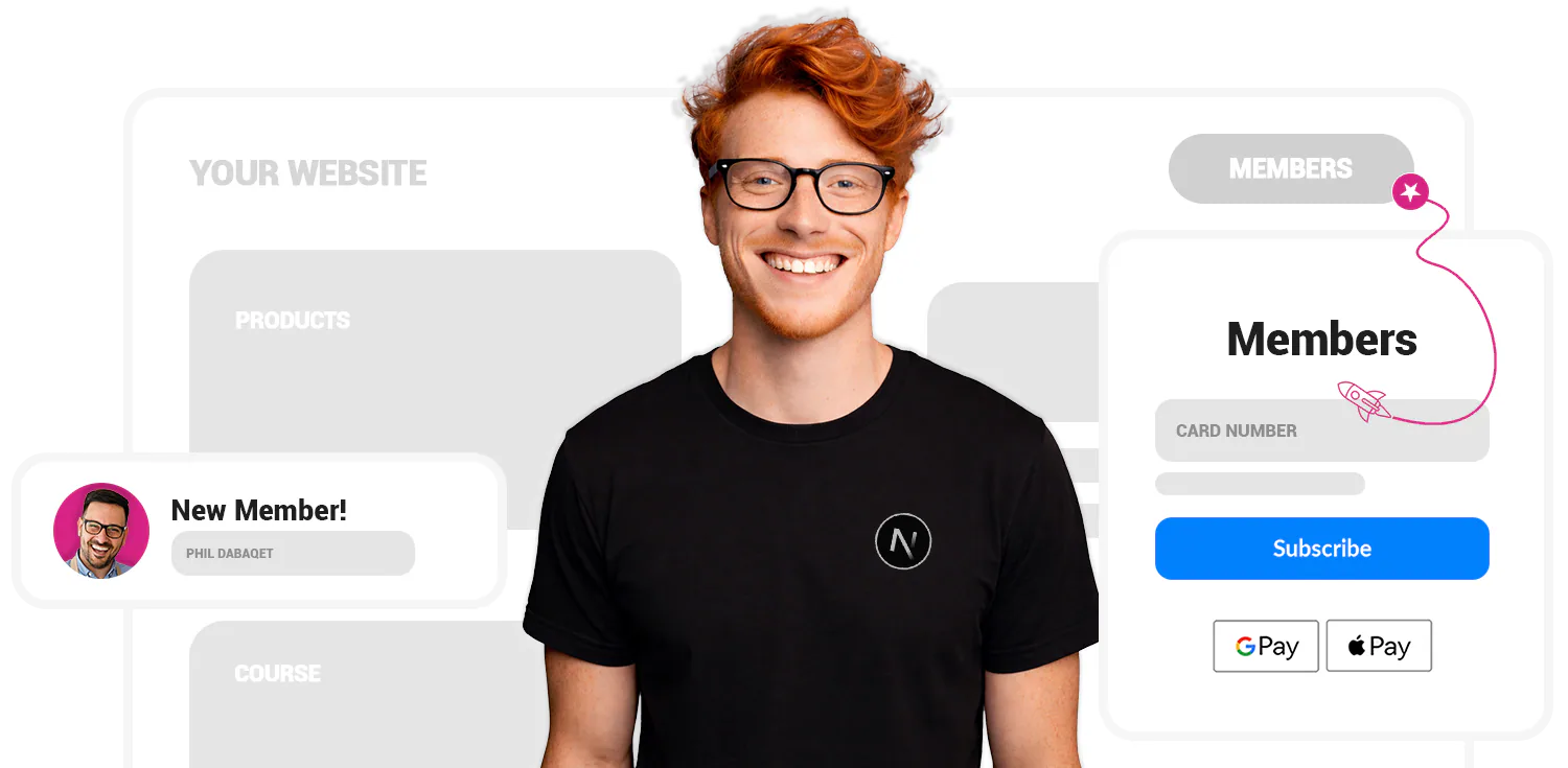 Next.js subscription and membership software