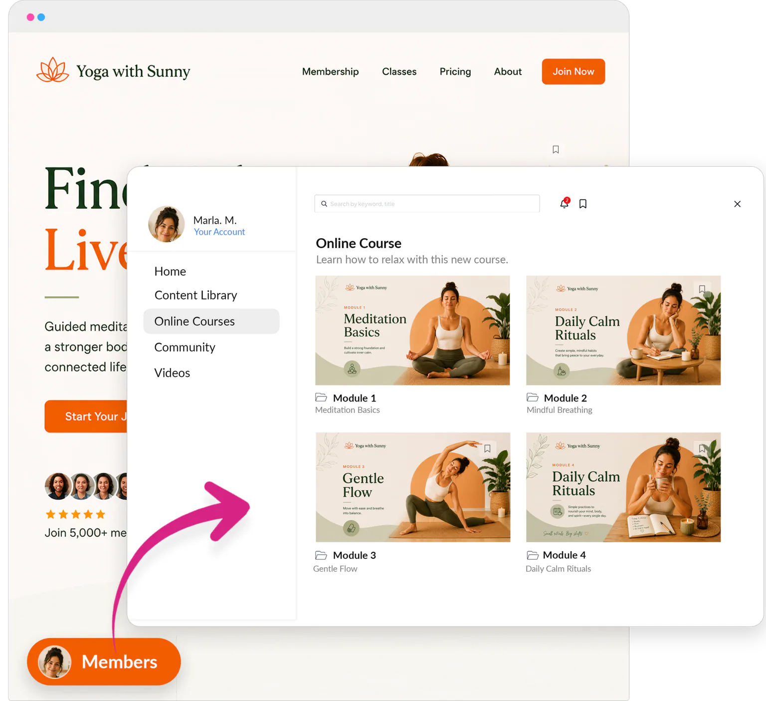 Add online courses to your membership site