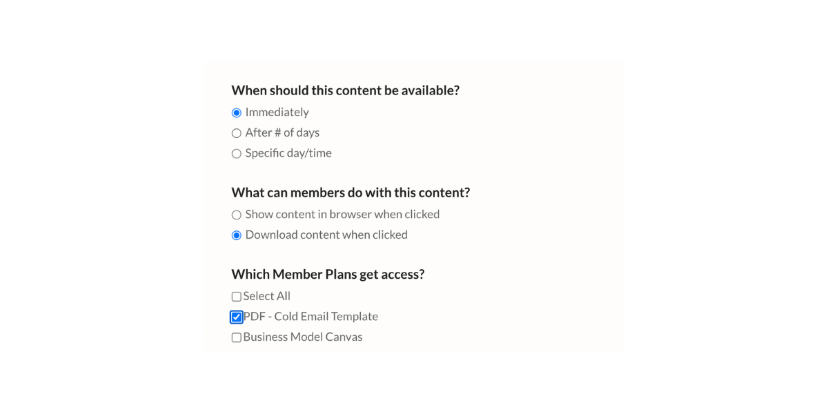 MemberSpace Edit Access Member Plans