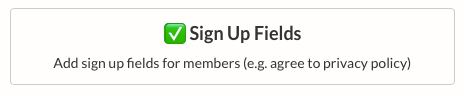 MemberSpace Customize Sign up Fields