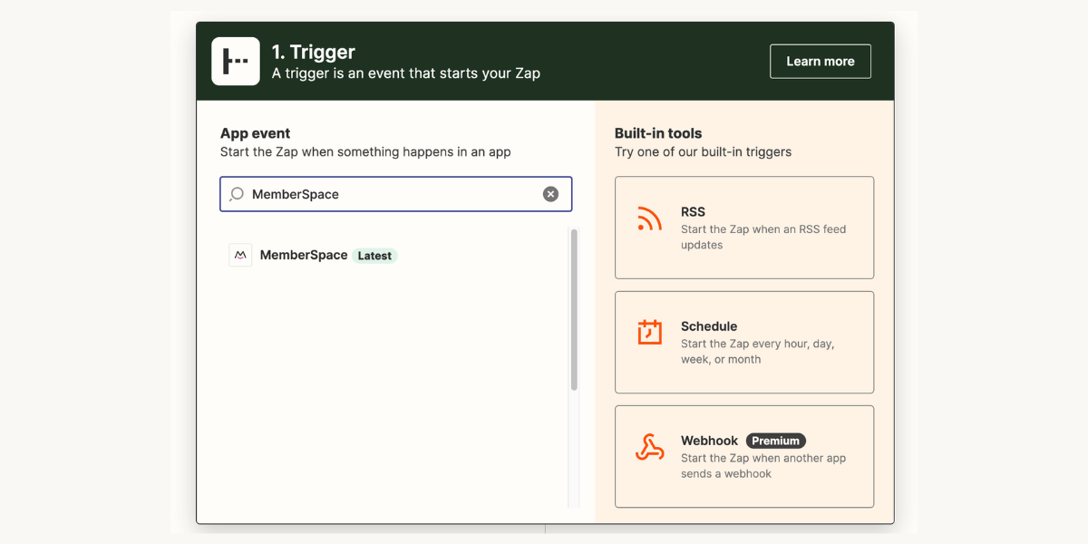 Trigger Zapier