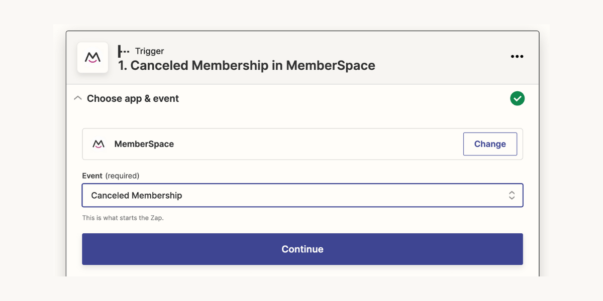 Canceled membership in MemberSpace