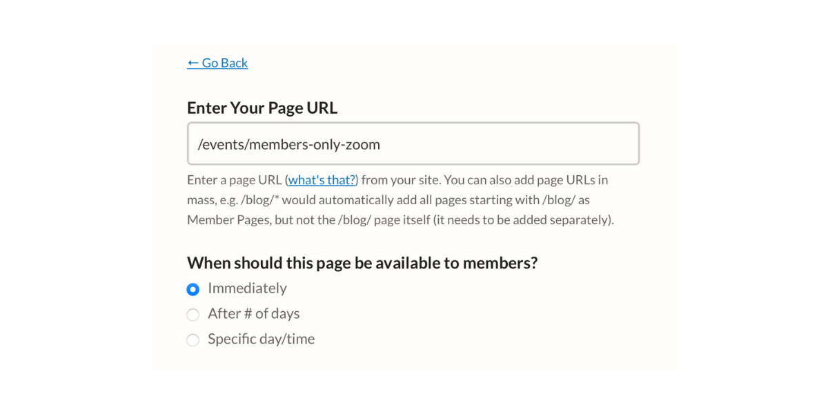 Protect Member Page URL