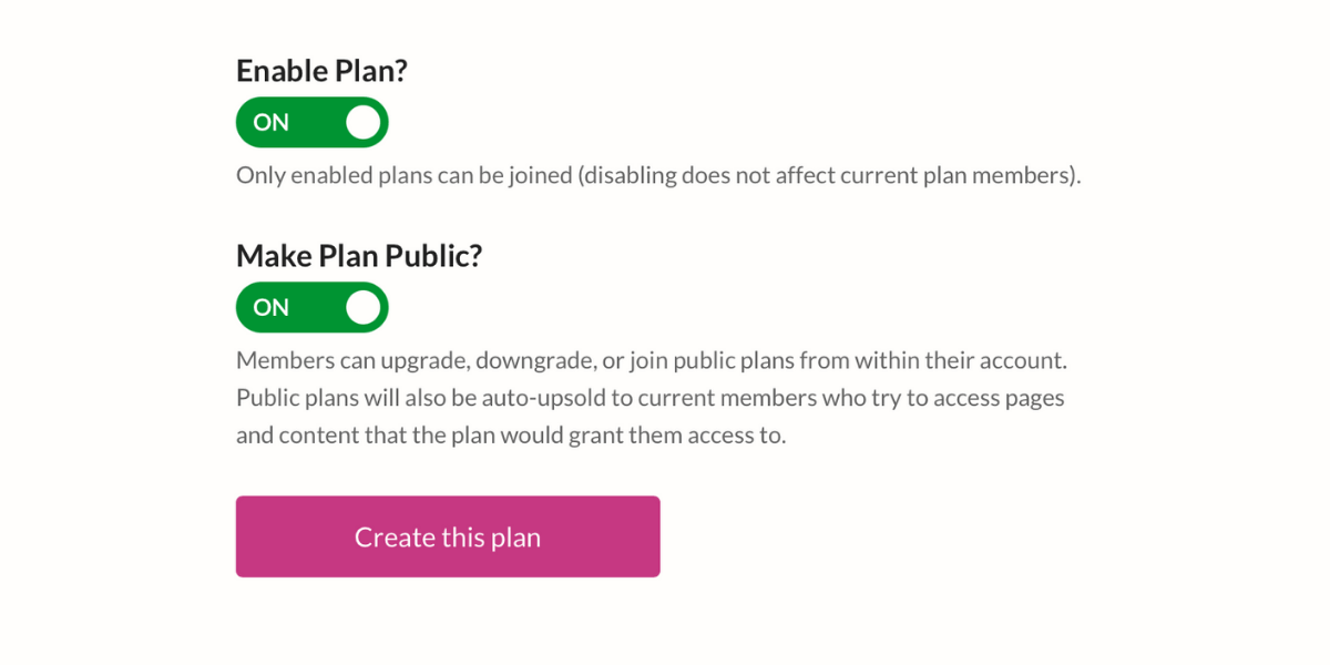 Enable Public Plan