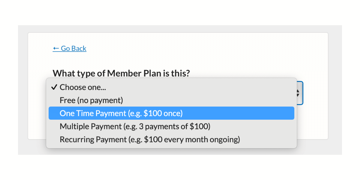 Choose a Payment Plan