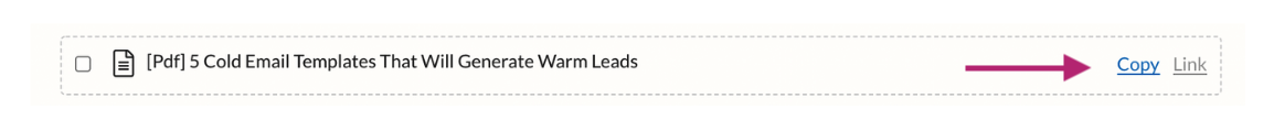 Copy the download links for digital products
