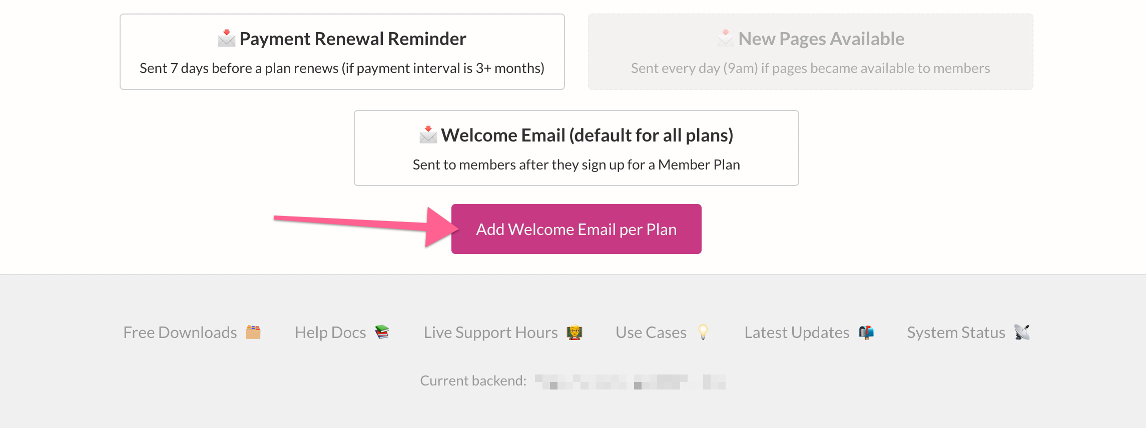 Add a specific welcome email for your in-person event