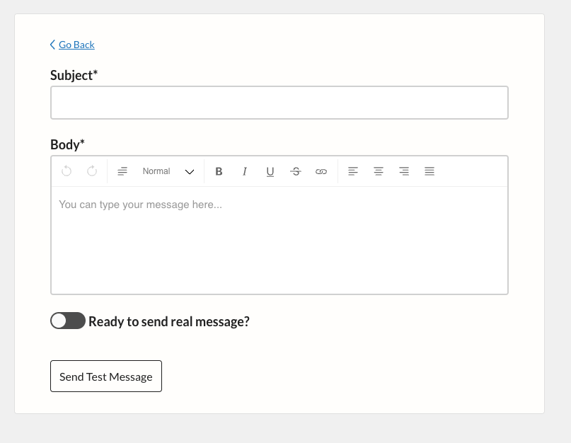 Use the formatting options to customize the emails you send to members