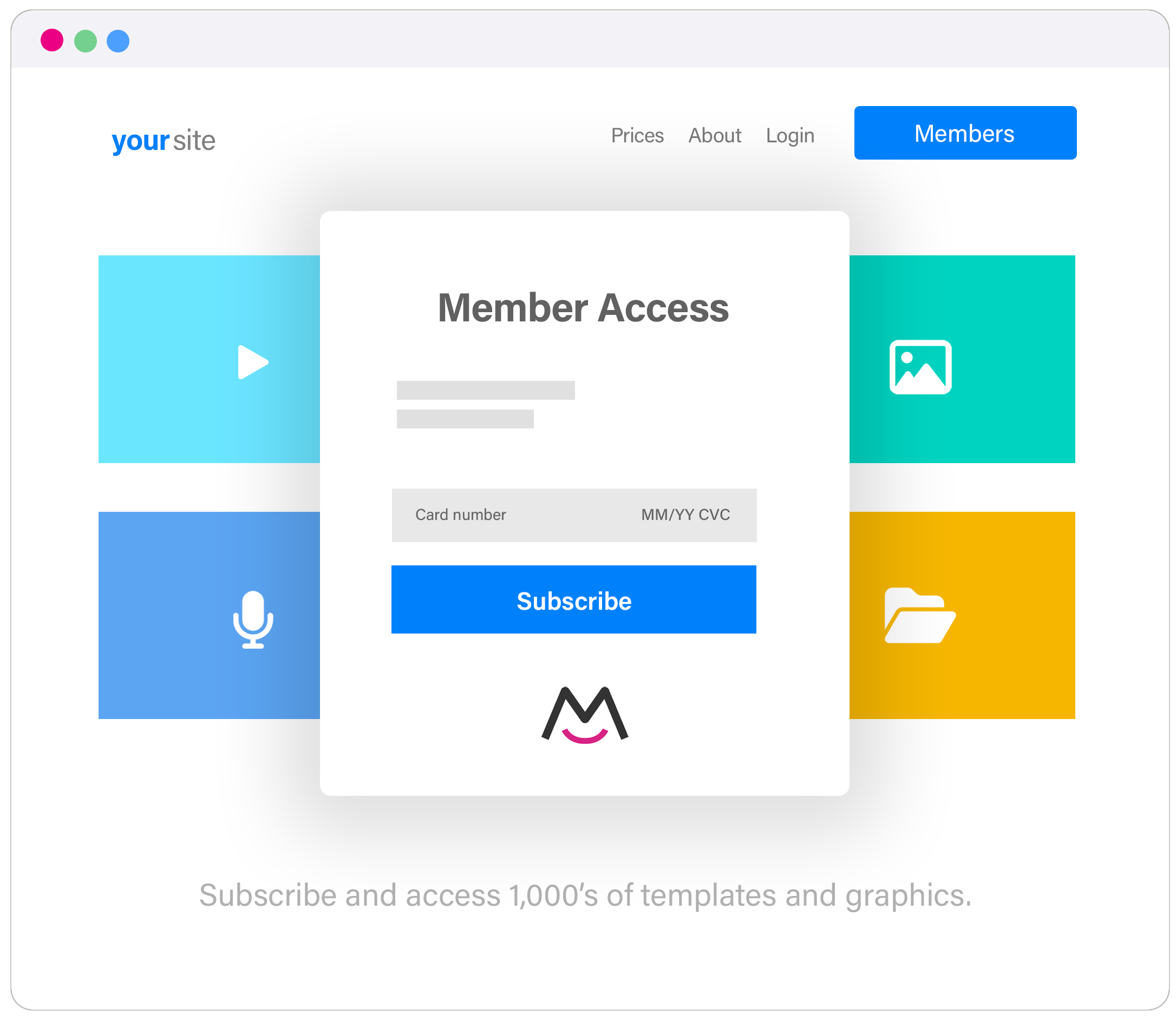 content library membership site and platform