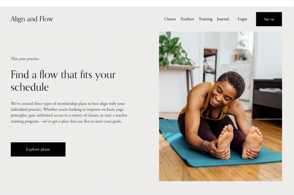 Squarespace for teaching yoga online