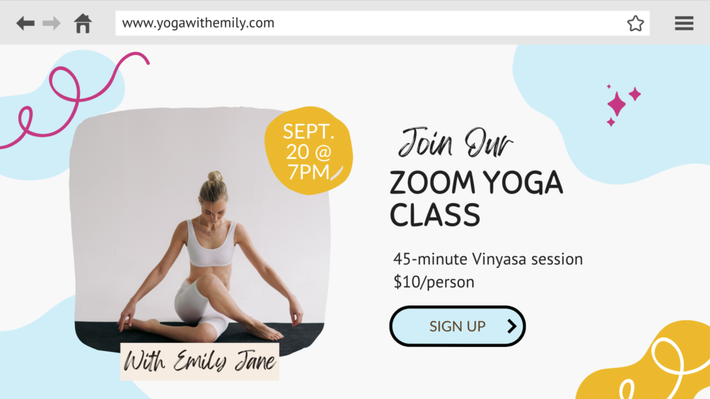Zoom Yoga Signup