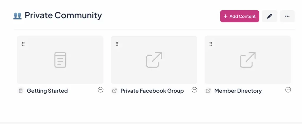 Squarespace private community