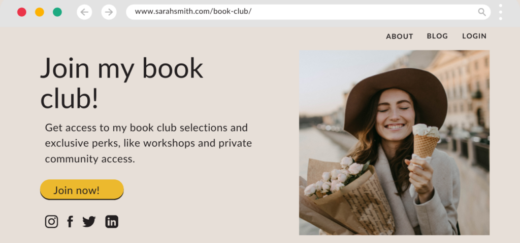 Online Book Club website