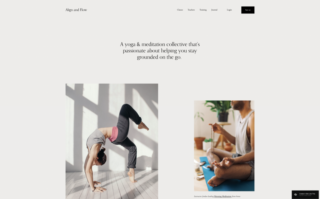 Alignflow Squarespace template