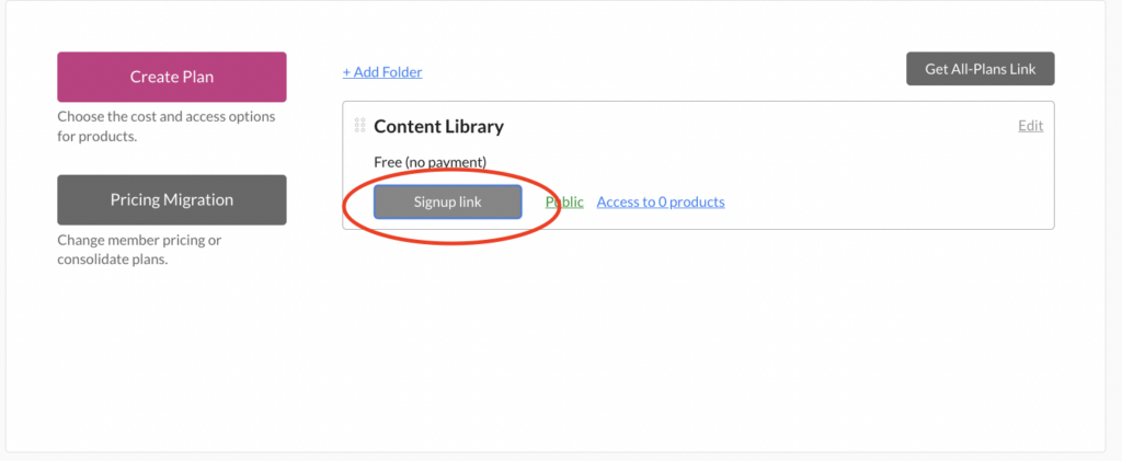 content library signup