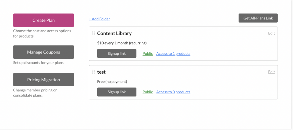 content library signup