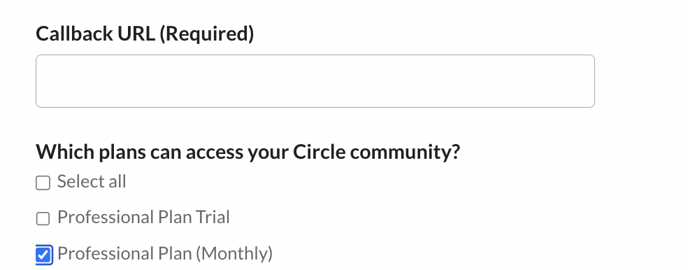 Paid community circle integration
