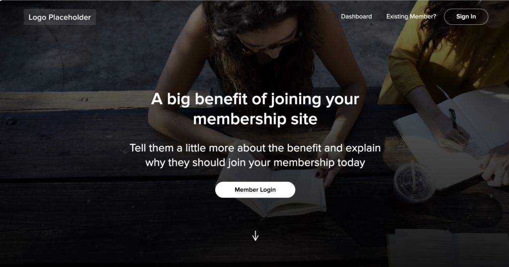 Webflow Membership site template
