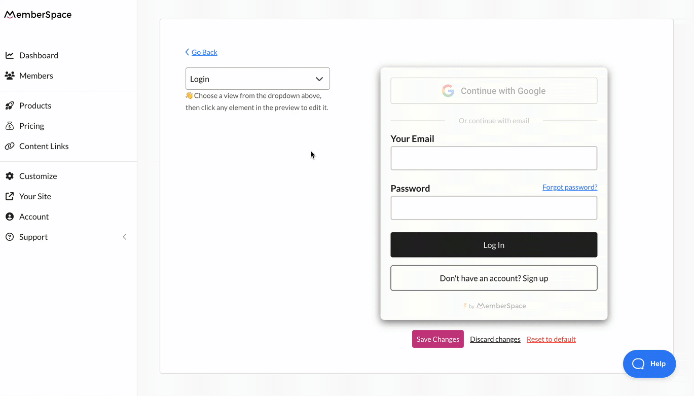 Enable Google single sign-on for customers to sign up
