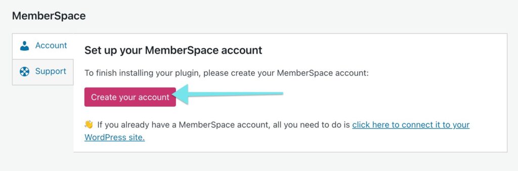Create MemberSpace account