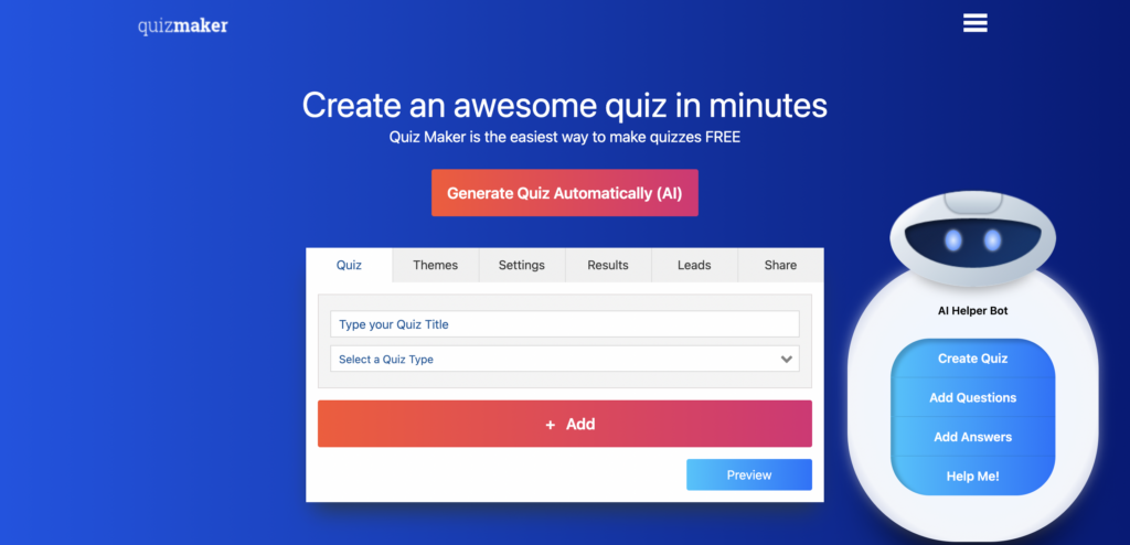 Quizmaker online quiz tool