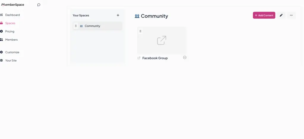 setting up paid facebook group on memberspace