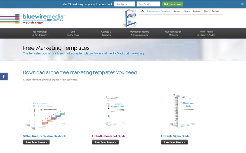 Marketing templates