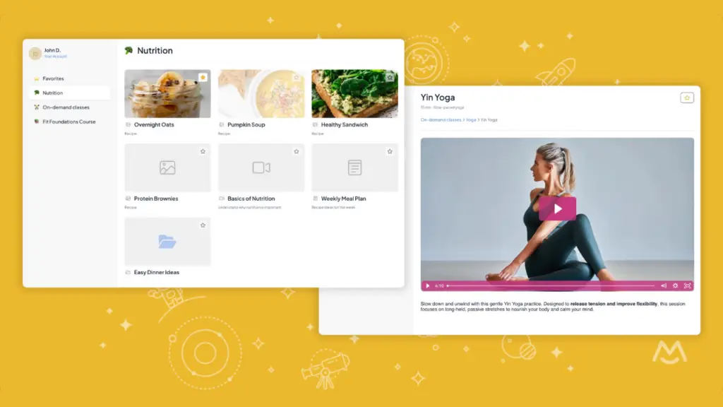 Reimagined Member Menu content hub