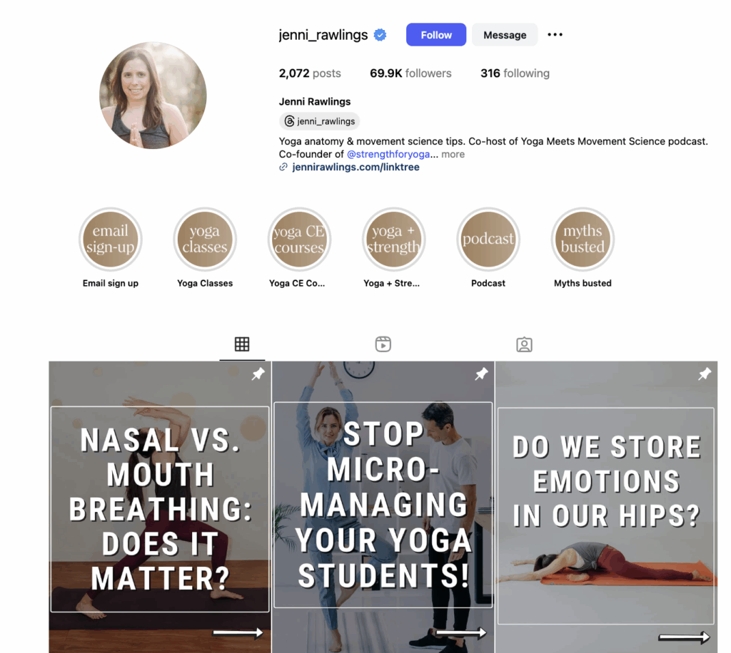 how to grow on social media example