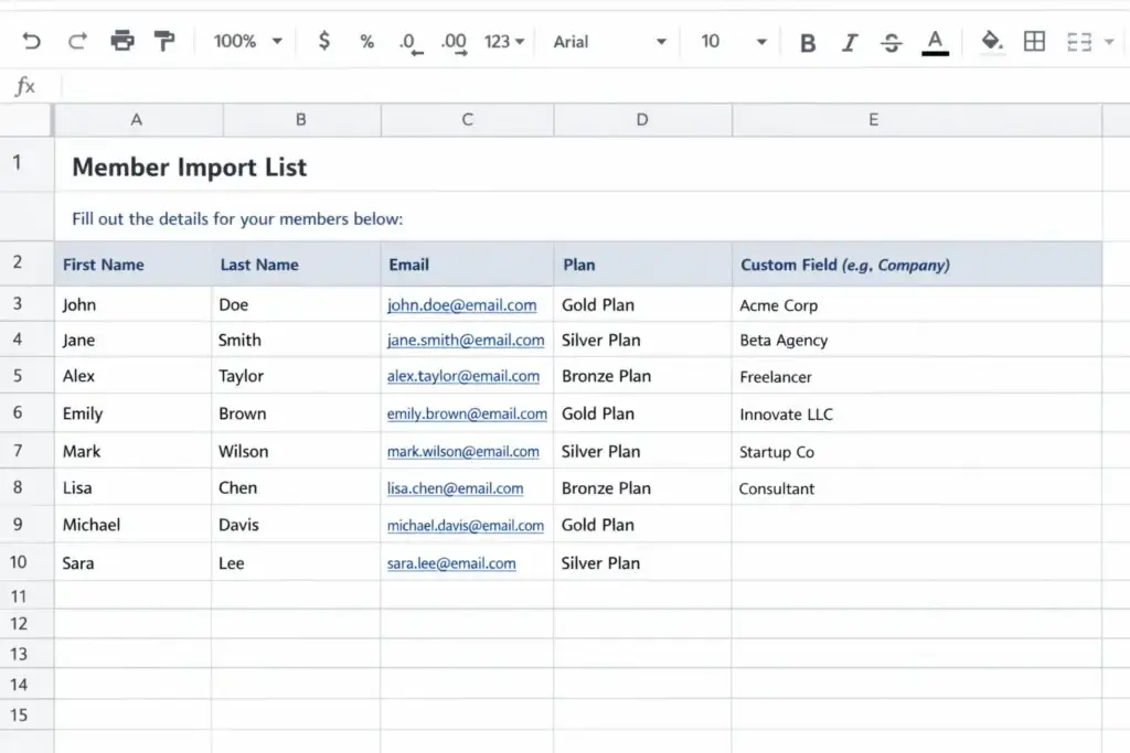 member imports squarespace member sites
