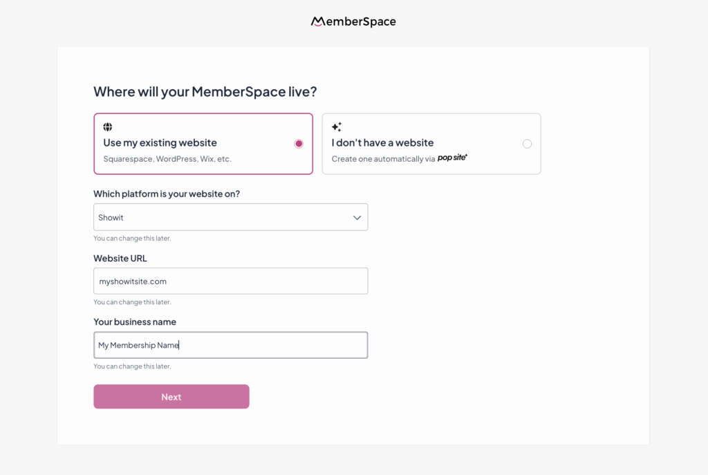 creating a showit membership site