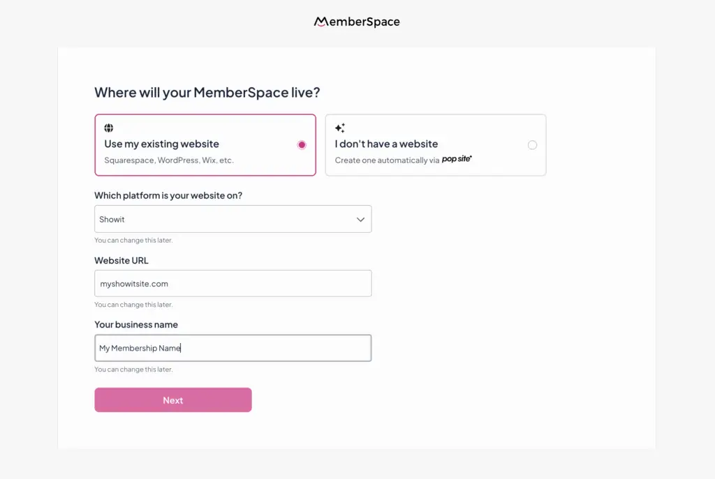 creating a showit membership site