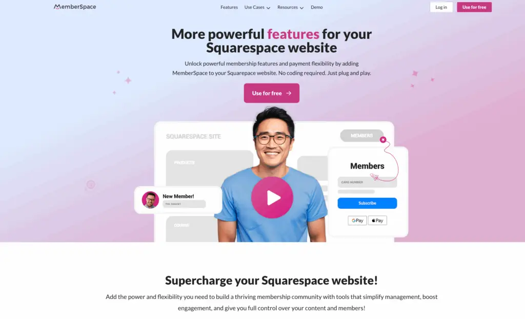 squarespace membership site