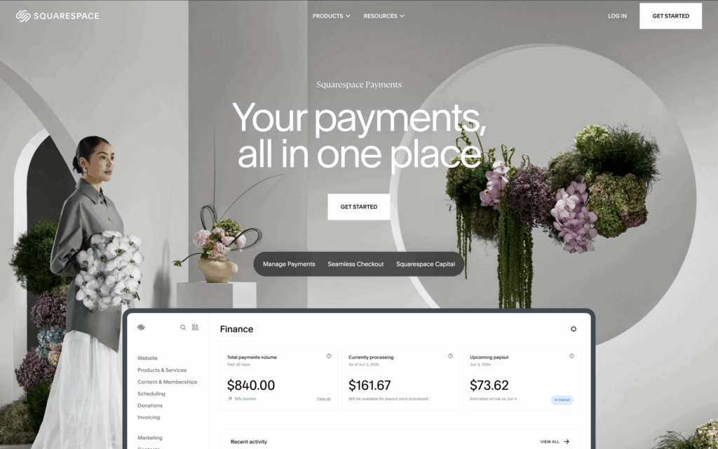 squarespace payments
