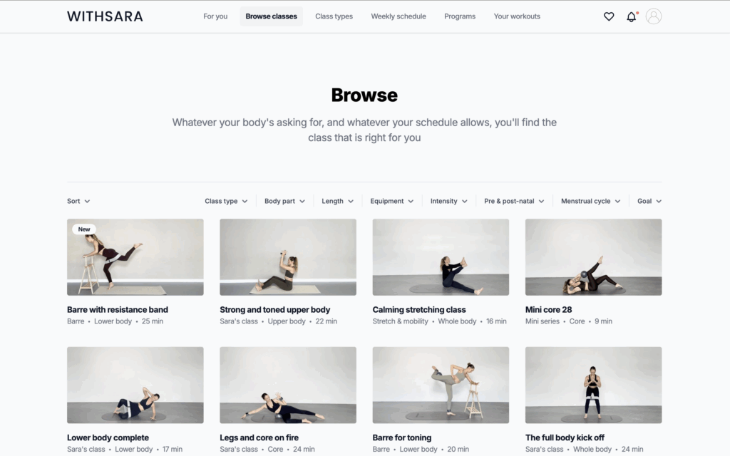 withsara squarespace fitness business
