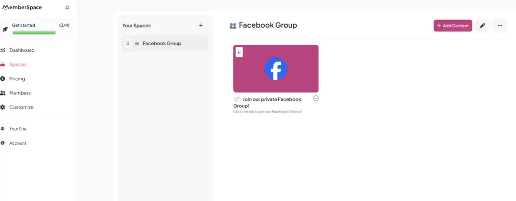paid facebook group memberspace