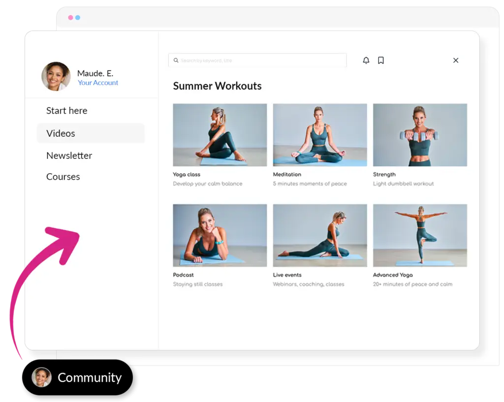 membership website software image