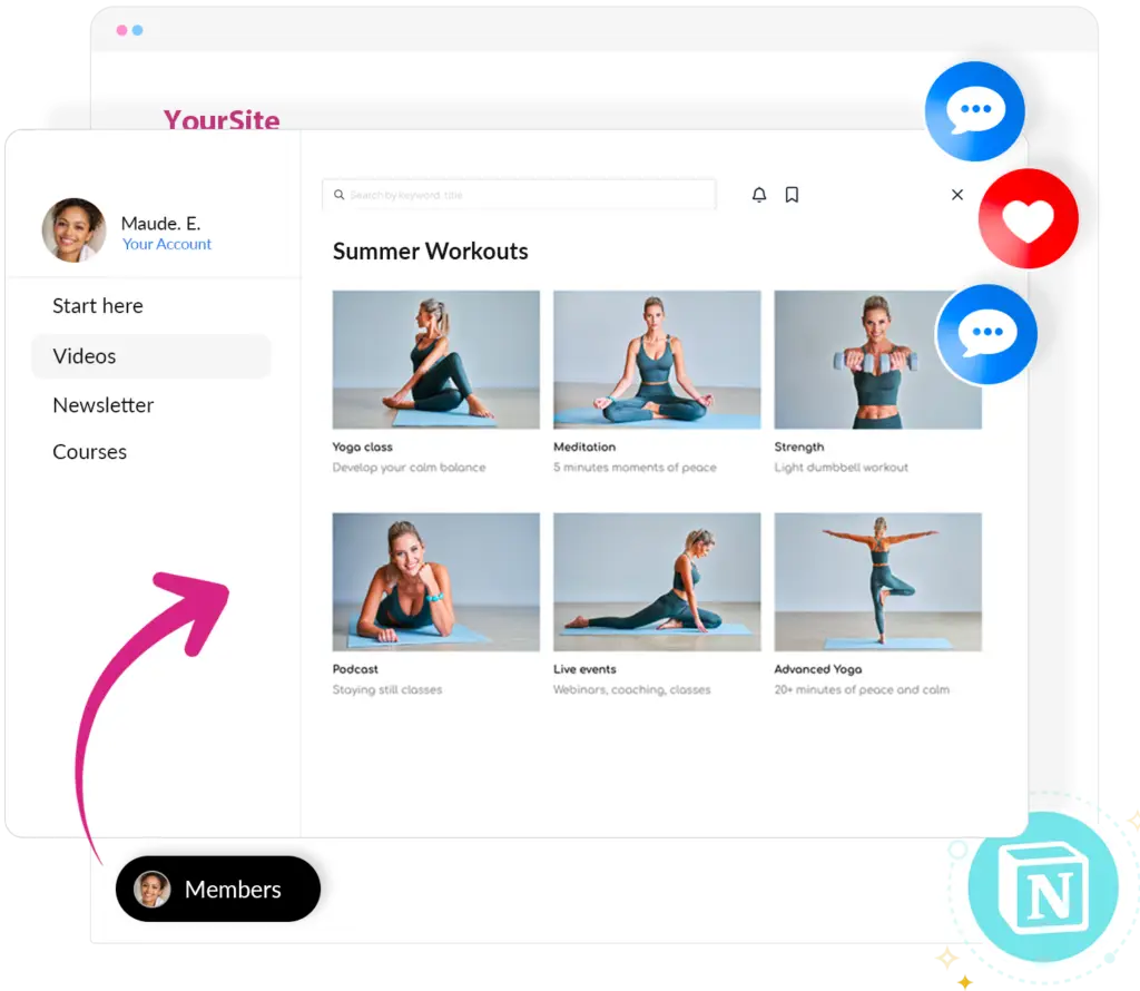 Notion Membership Software plugin