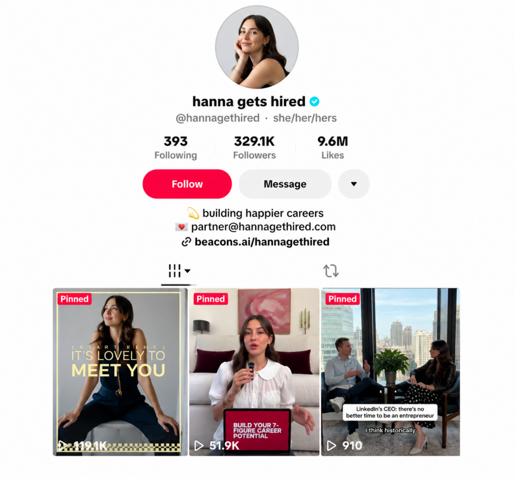 career niche on tiktok