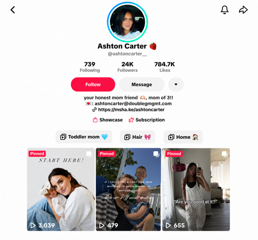 parenting tiktok niche