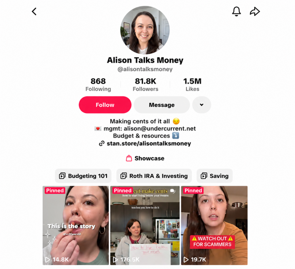 personal finance tiktok niche