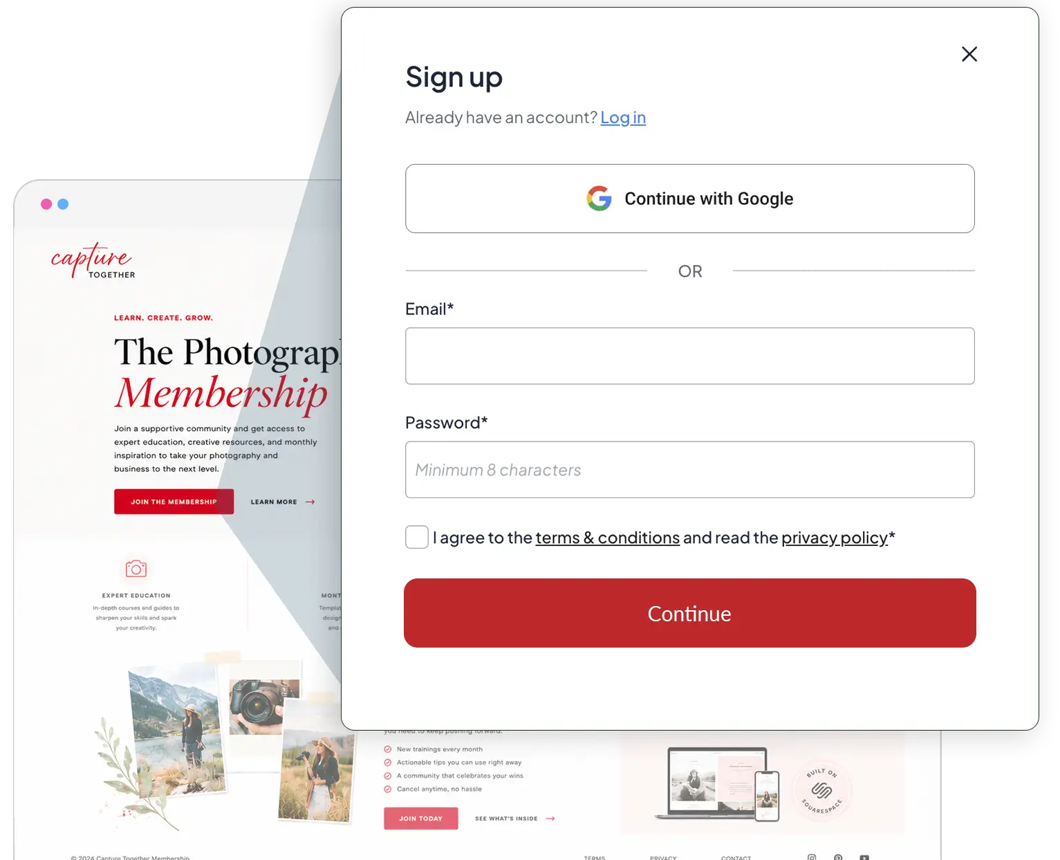 Google Sign in and Login