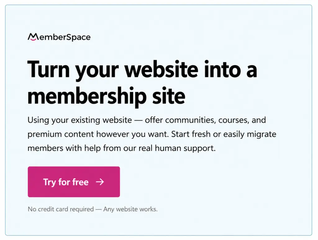 Membership Website CTA